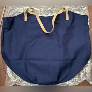 NIP Navy Canvas Bucket Tote